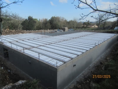 Pose des poutrelles et hourdis du plancher